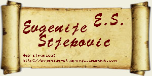 Evgenije Stjepović vizit kartica